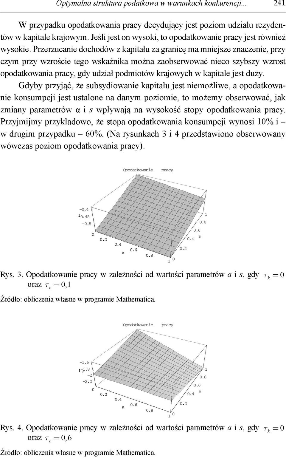 Przerzuanie dohodów z apitału za granię ma mniejsze znazenie, przy zym przy wzrośie tego wsaźnia można zaobserwować nieo szybszy wzrost opodatowania pray, gdy udział podmiotów rajowyh w apitale jest