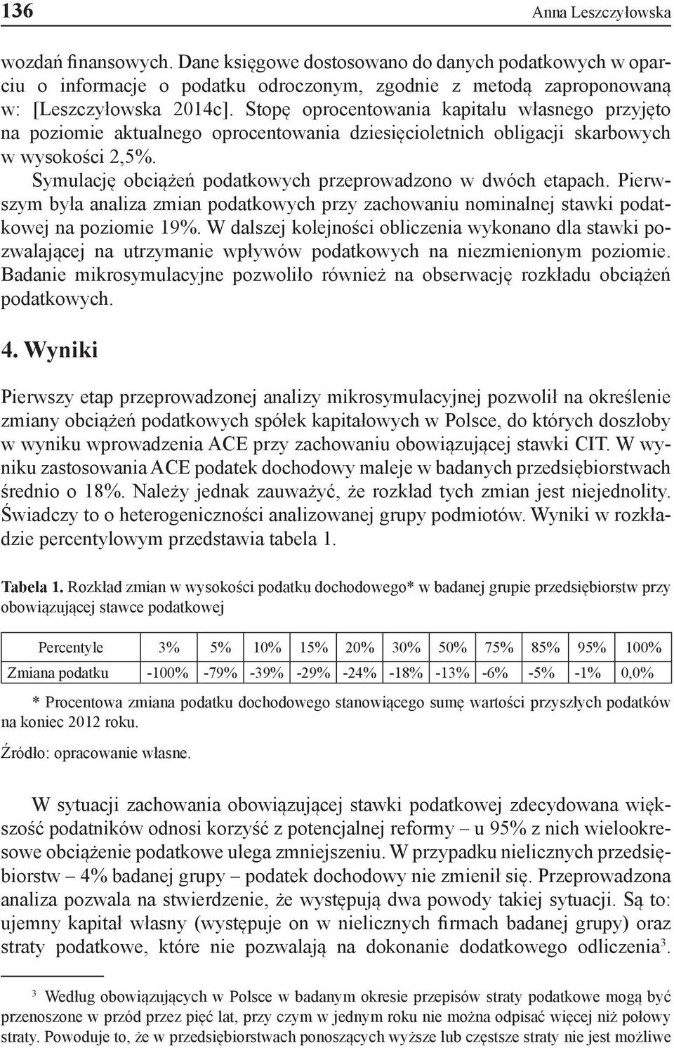 Symulację obciążeń podatkowych przeprowadzono w dwóch etapach. Pierwszym była analiza zmian podatkowych przy zachowaniu nominalnej stawki podatkowej na poziomie 19%.