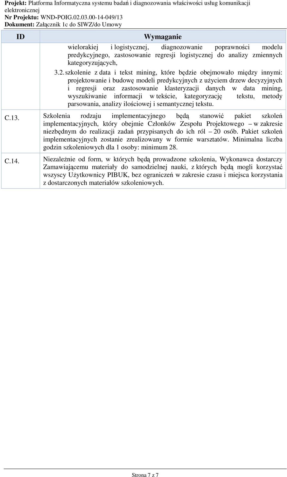 data mining, wyszukiwanie informacji w tekście, kategoryzację tekstu, metody parsowania, analizy ilościowej i semantycznej tekstu. C.13.