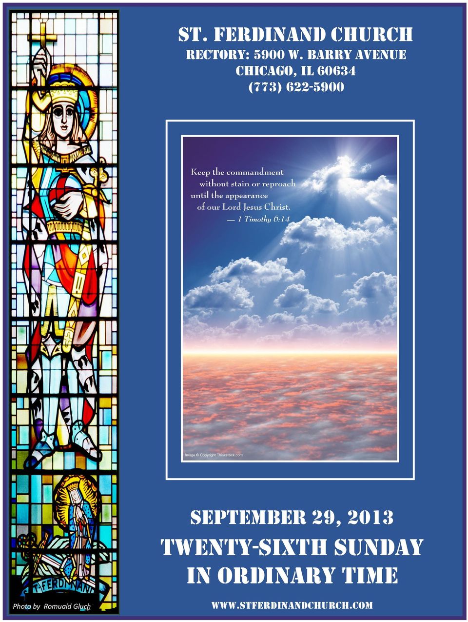 SEPTEMBER 29, 2013 TWENTY-SIXTH SUNDAY IN