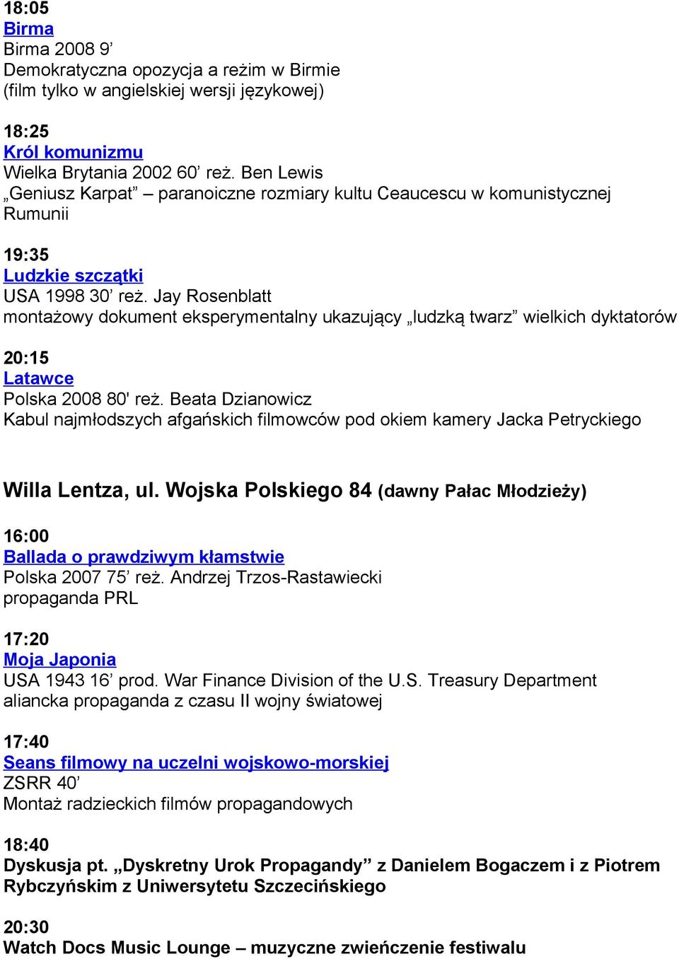 Jay Rosenblatt montażowy dokument eksperymentalny ukazujący ludzką twarz wielkich dyktatorów 20:15 Latawce Polska 2008 80' reż.
