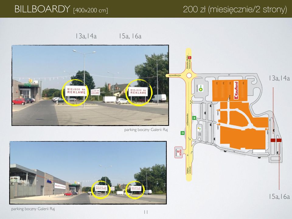 16a 13a,14a parking boczny Galerii