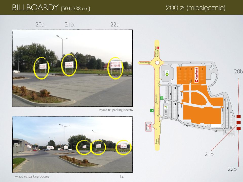 20b wjazd na parking boczny