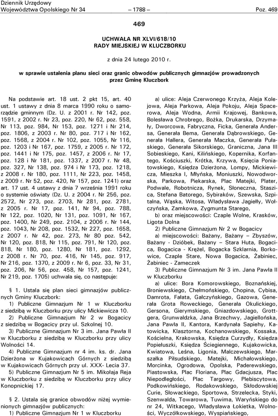 1 ustawy z dnia 8 marca 1990 roku o samorządzie gminnym (Dz. U. z 2001 r. Nr 142, poz. 1591, z 2002 r. Nr 23, poz. 220, Nr 62, poz. 558, Nr 113, poz. 984, Nr 153, poz. 1271 i Nr 214, poz.