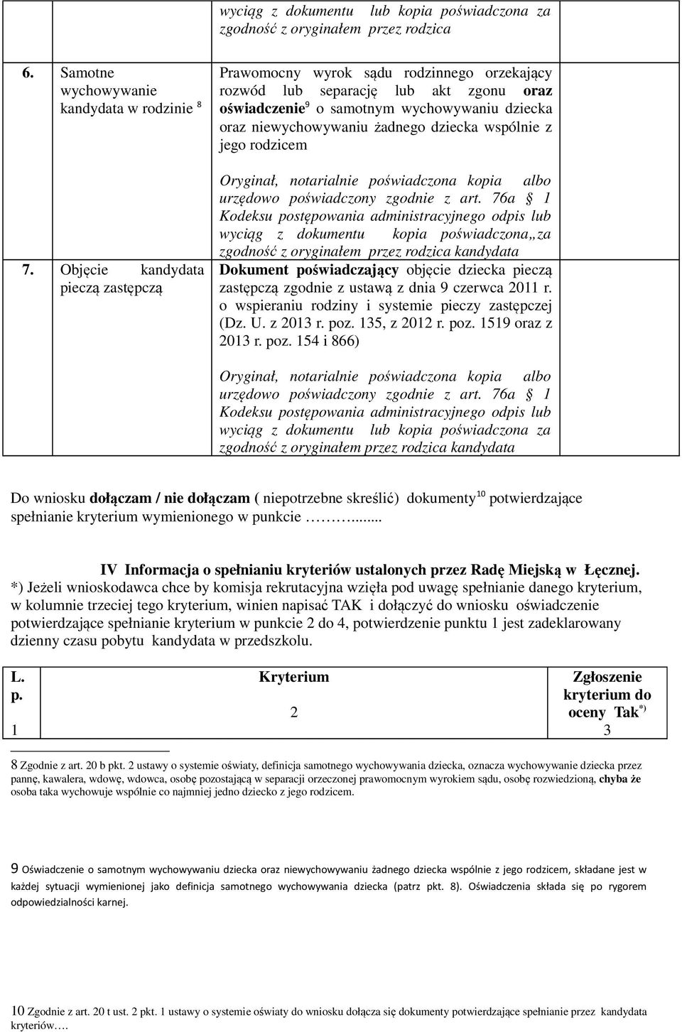 wspólnie z jego rodzicem wyciąg z dokumentu kopia poświadczona za Dokument poświadczający objęcie dziecka pieczą zastępczą zgodnie z ustawą z dnia 9 czerwca 2011 r.