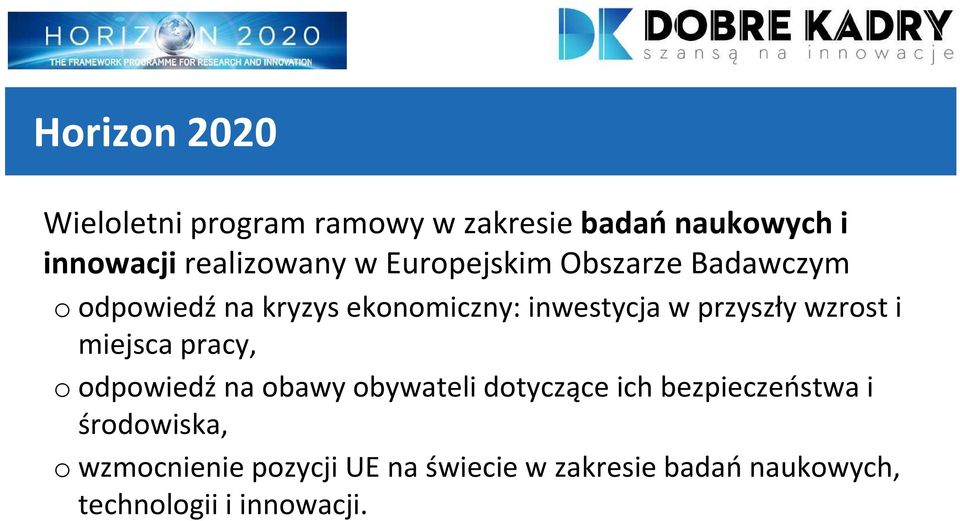 wzrost i miejsca pracy, o odpowiedź na obawy obywateli dotyczące ich bezpieczeństwa i