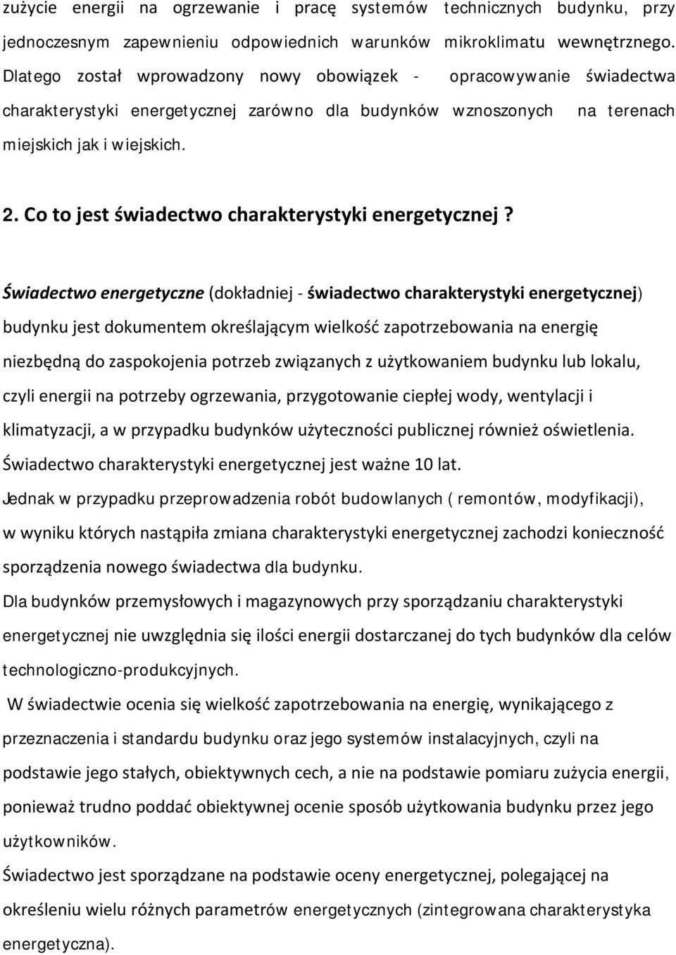 Co to jest świadectwo charakterystyki energetycznej?