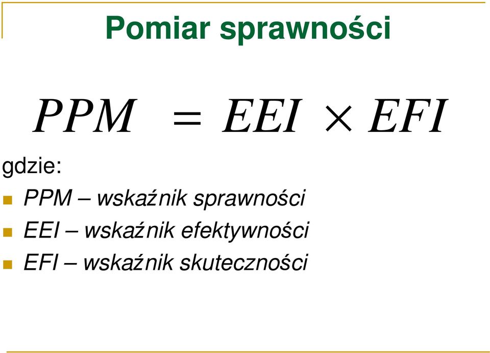 sprawności EEI wskaźnik