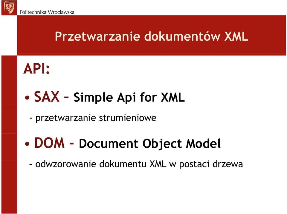 strumieniowe DOM - Document Object