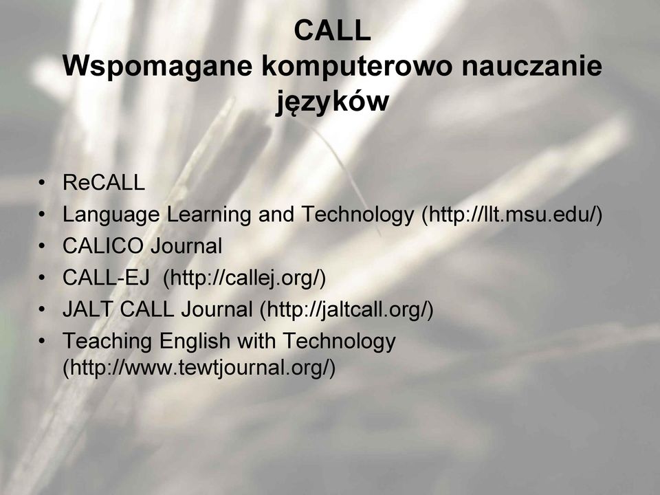edu/) CALICO Journal CALL-EJ (http://callej.