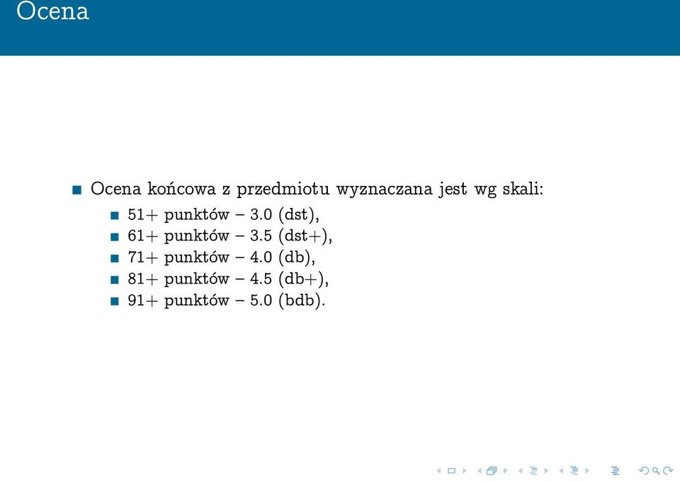 0 (dst), 61+ punktów 3.