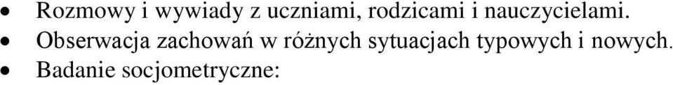 Obserwacja zachowań w różnych