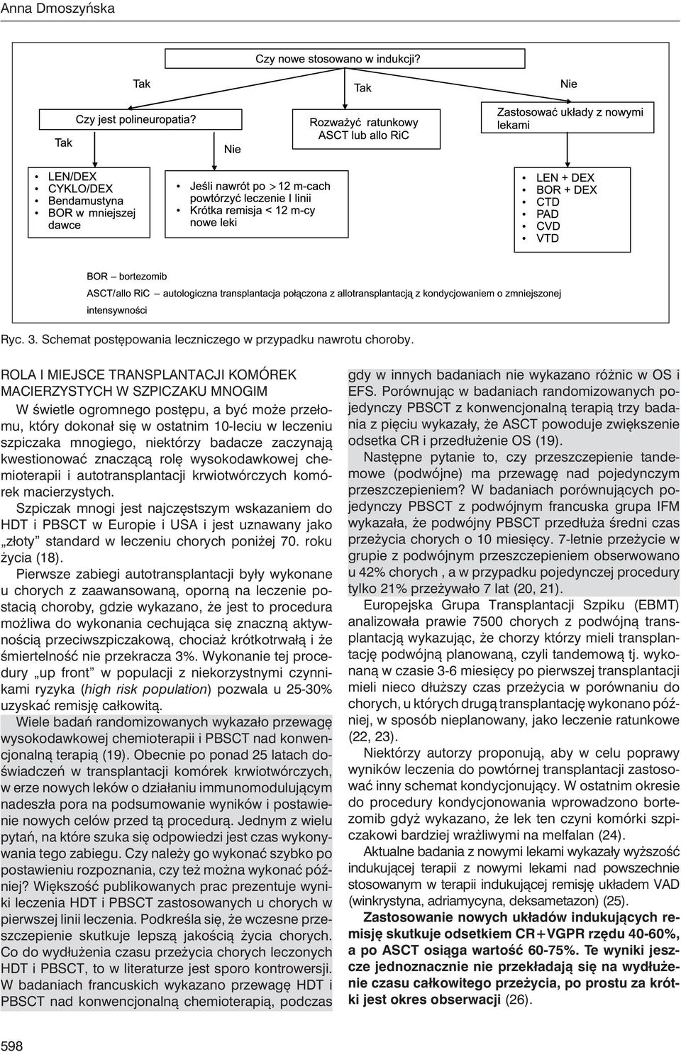 badacze zaczynają kwestionować znaczącą rolę wysokodawkowej chemioterapii i autotransplantacji krwiotwórczych komórek macierzystych.