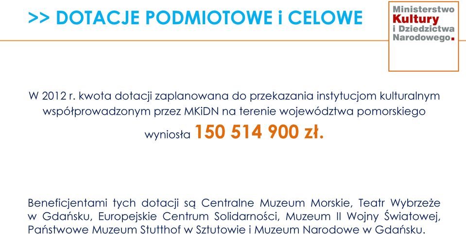 terenie województwa pomorskiego wyniosła 150 514 900 zł.