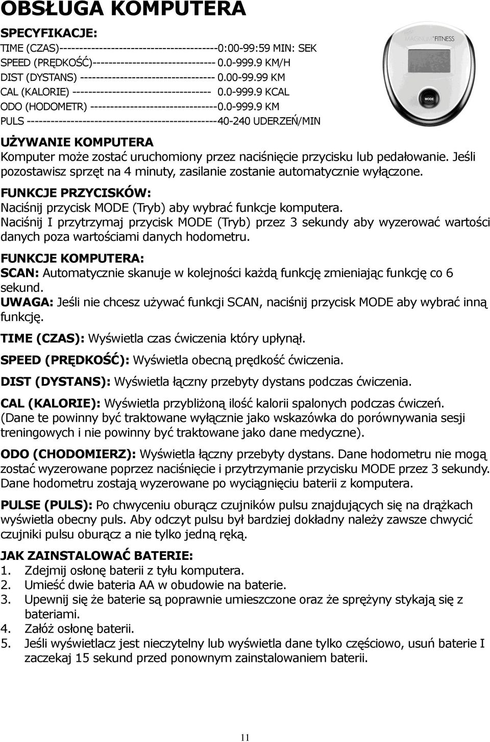 9 KCAL ODO (HODOMETR) -------------------------------- 0.0-999.