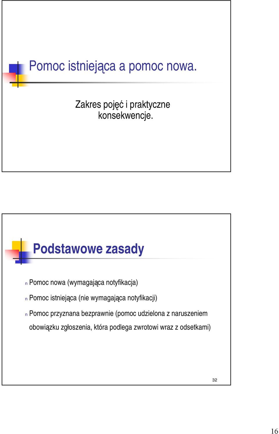 (nie wymagająca notyfikacji) Pomoc przyznana bezprawnie (pomoc udzielona z