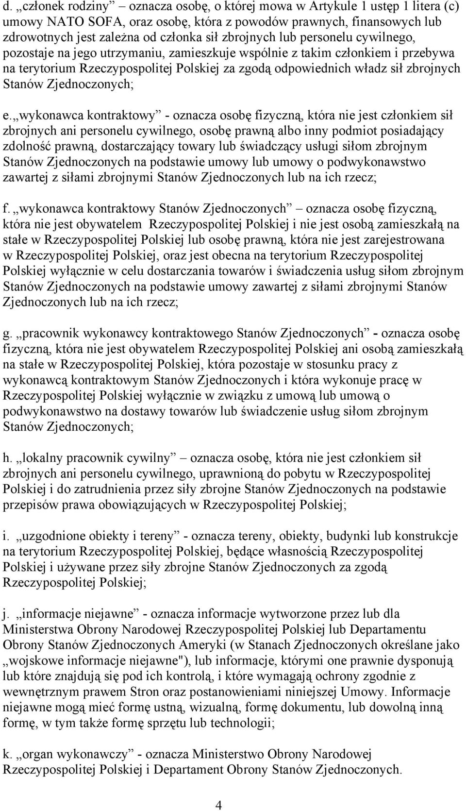 Stanów Zjednoczonych; e.