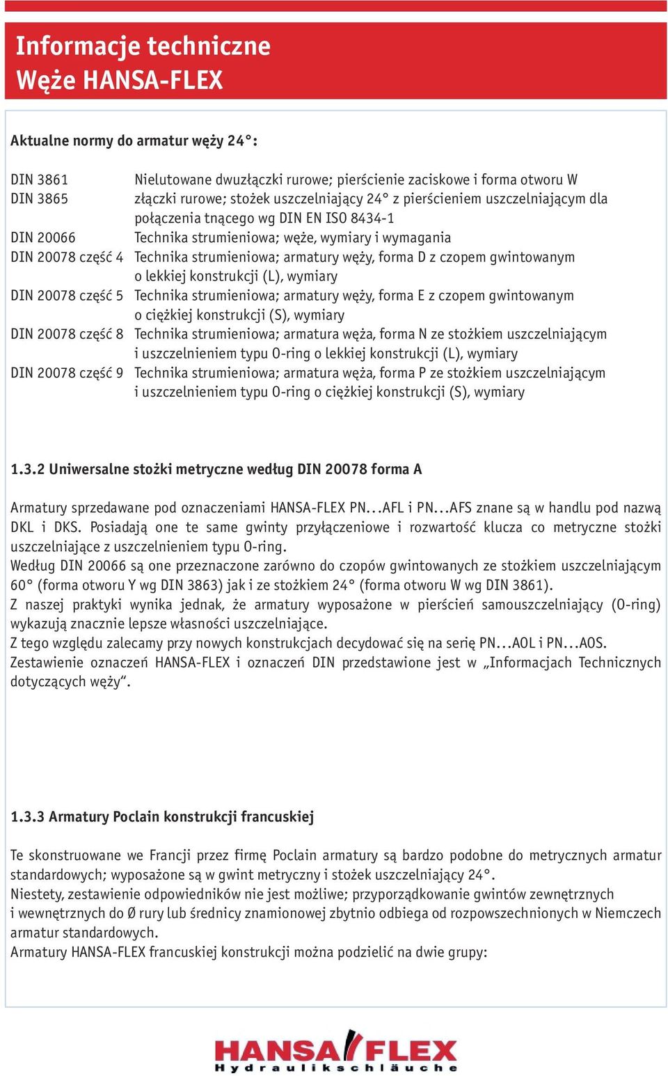 konstrukcji (L), wymiary DIN 20078 część 5 Technika strumieniowa; armatury węży, forma E z czopem gwintowanym o ciężkiej konstrukcji (S), wymiary DIN 20078 część 8 Technika strumieniowa; armatura