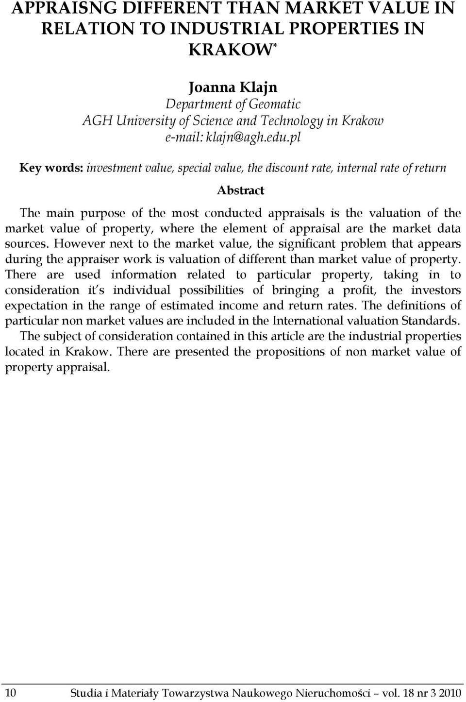 where the element of appraisal are the market data sources.