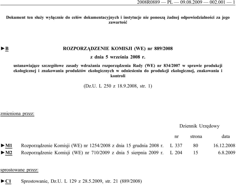 r. ustanawiające szczegółowe zasady wdrażania rozporządzenia Rady (WE) nr 834/2007 w sprawie produkcji ekologicznej i znakowania produktów ekologicznych w odniesieniu do produkcji ekologicznej,