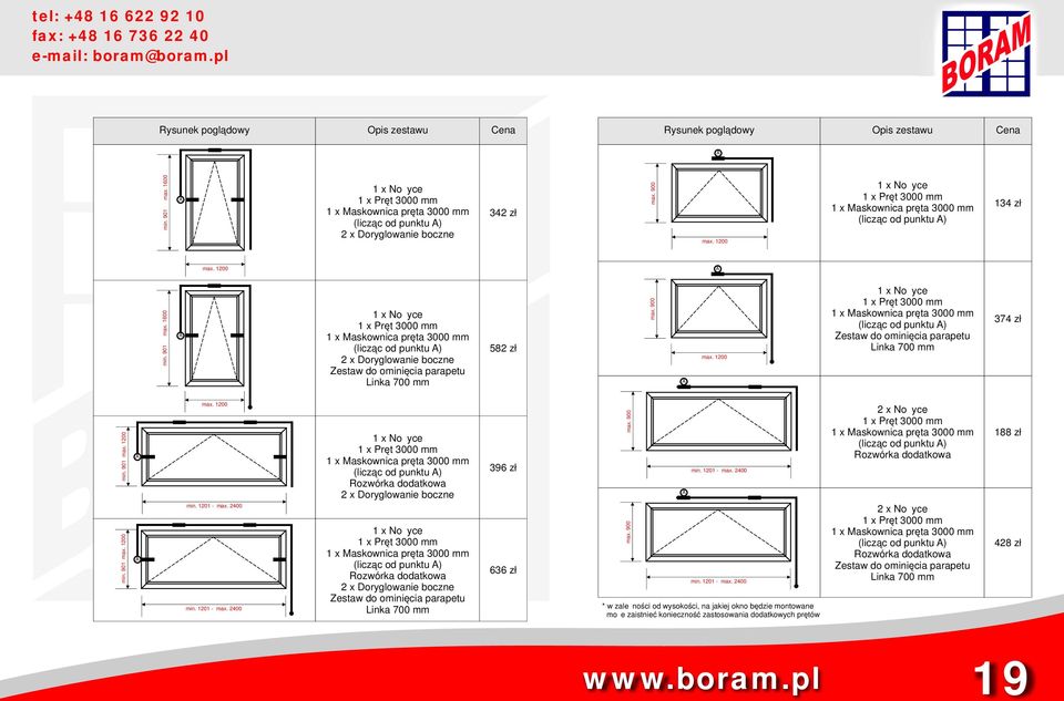 1200 1 x Nożyce 1 x Pręt 3000 mm 1 x Maskownica pręta 3000 mm (licząc od punktu A) 134 zł max. 1200 A min. 901 max.