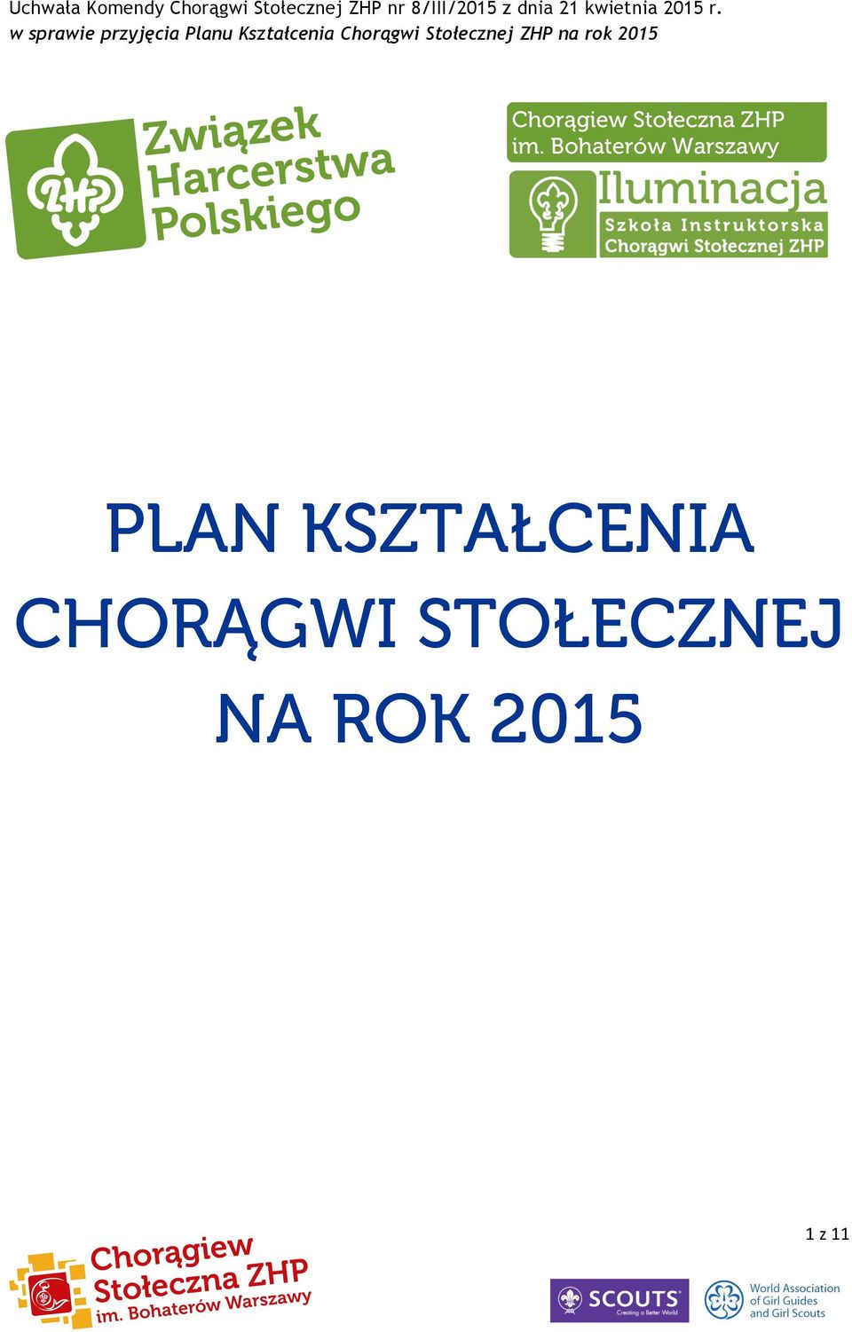 PLAN KSZTAŁCENIA CHORĄGWI