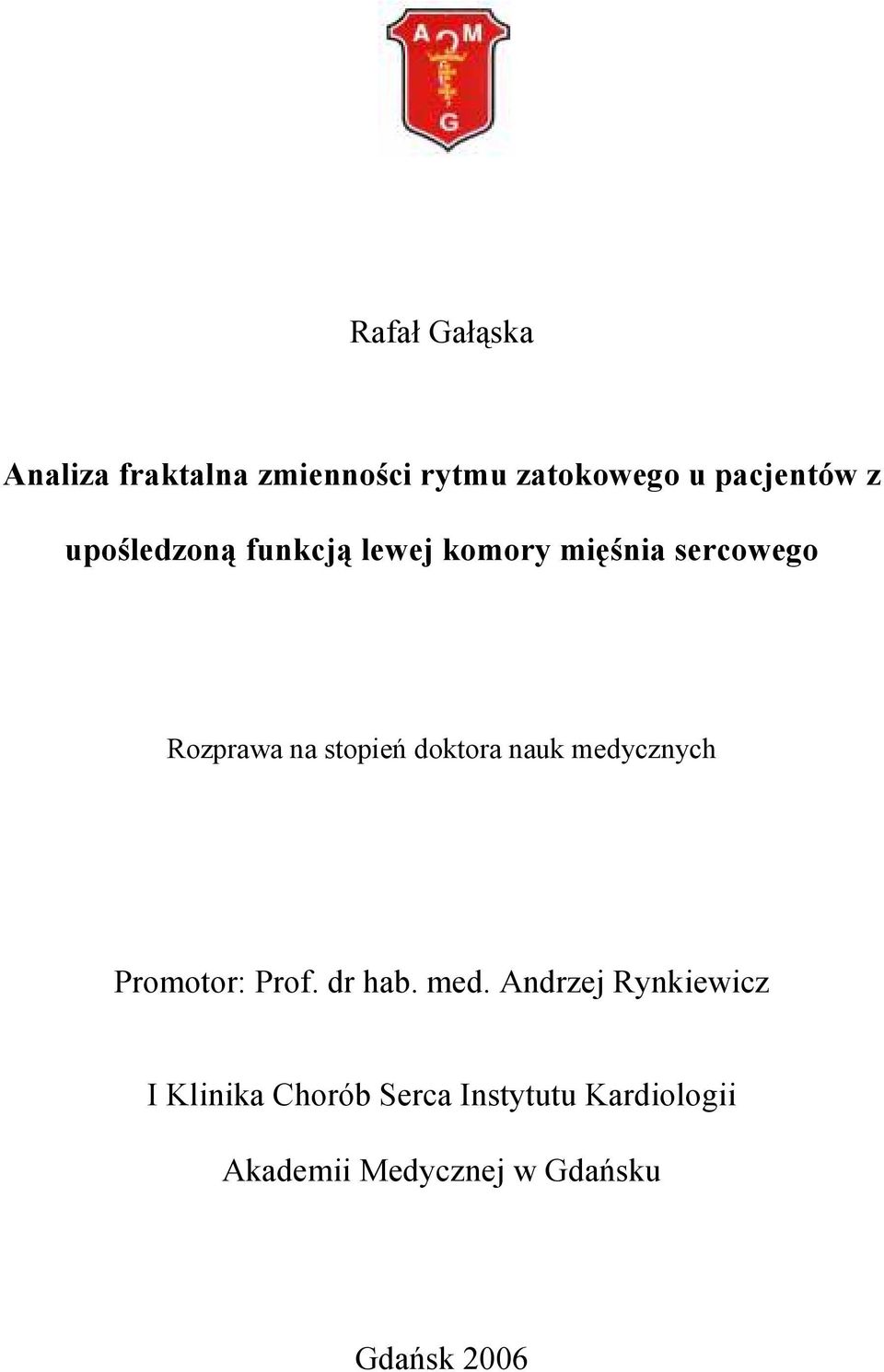 doktora nauk medy