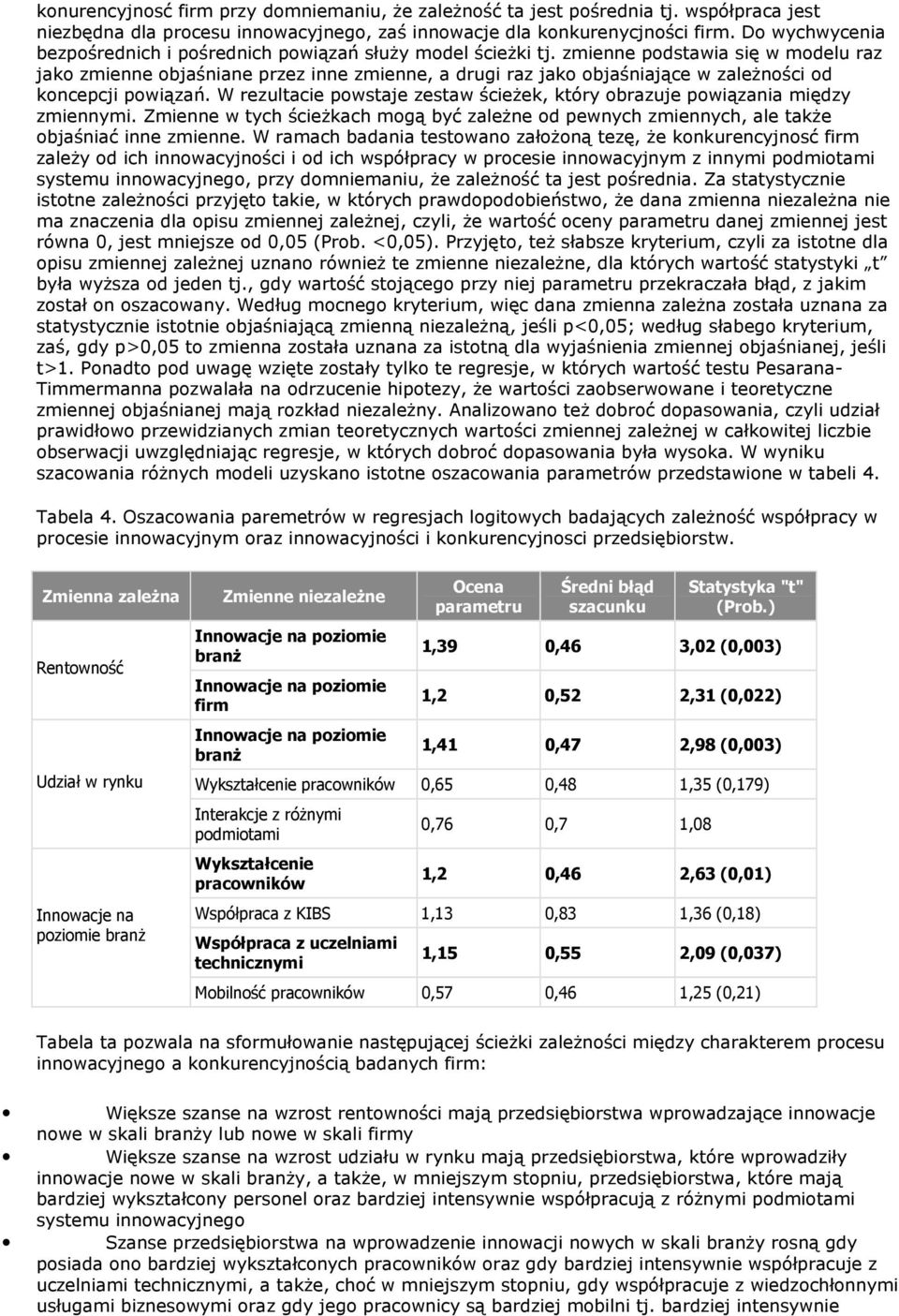 zmienne podstawia się w modelu raz jako zmienne objaśniane przez inne zmienne, a drugi raz jako objaśniające w zależności od koncepcji powiązań.