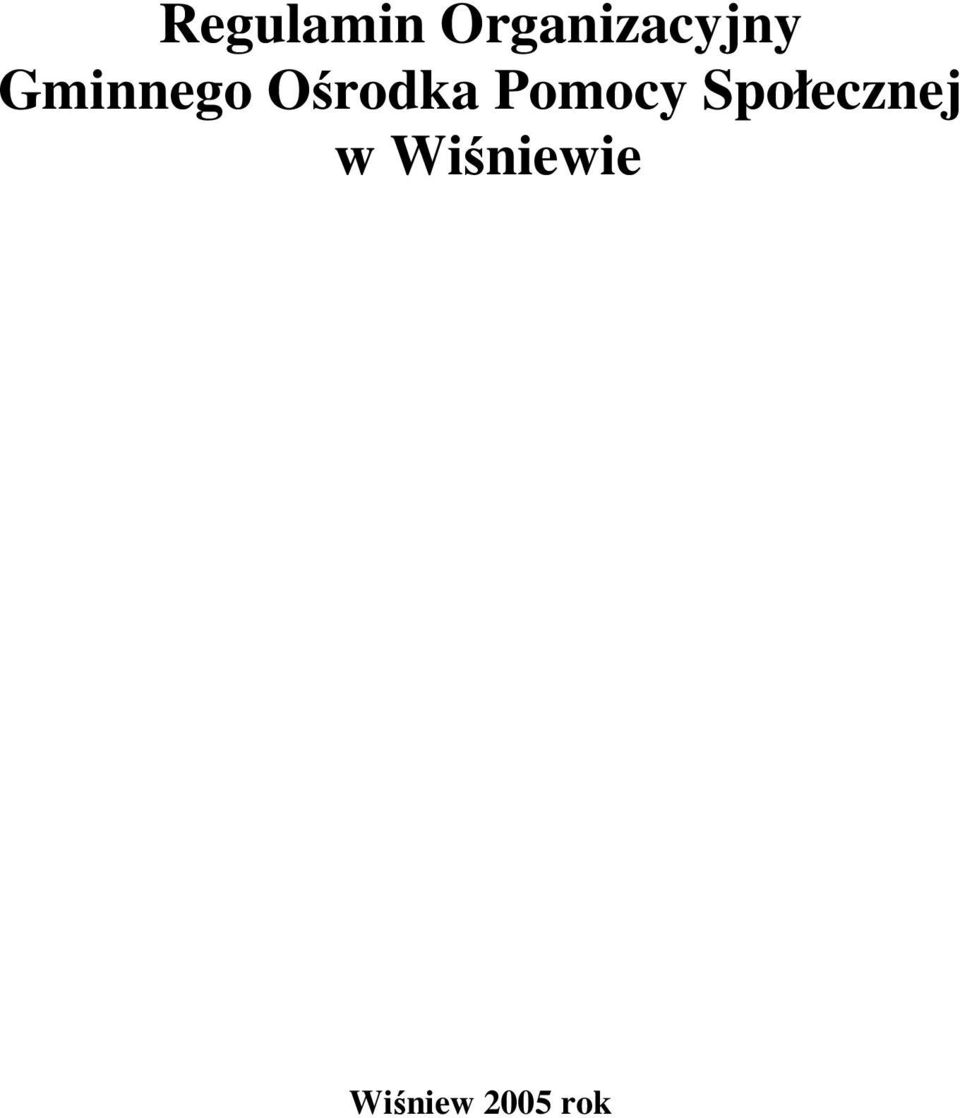 Gminnego Ośrodka