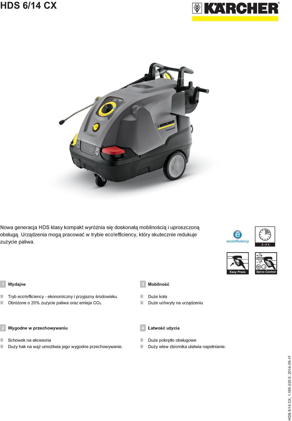 efficiency - ekonomiczny i przyjazny środowisku. Obniżone o 20% zużycie paliwa oraz emisja CO₂.