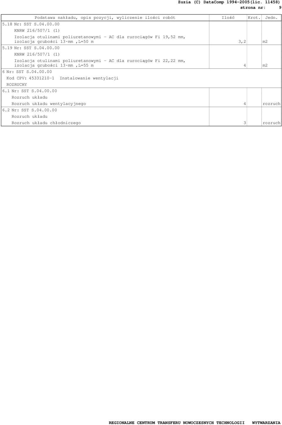 19 Nr: SST S.04.00.