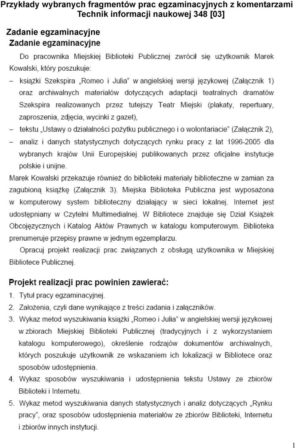 komentarzami Technik informacji