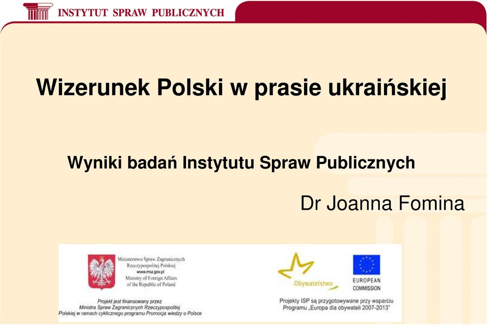 Wyniki badań Instytutu