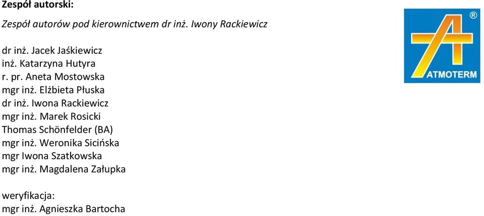 Elżbieta Płuska dr inż. Iwona Rackiewicz mgr inż.