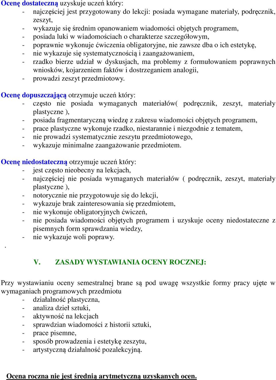 bierze udział w dyskusjach, ma problemy z formułowaniem poprawnych wniosków, kojarzeniem faktów i dostrzeganiem analogii, - prowadzi zeszyt przedmiotowy.