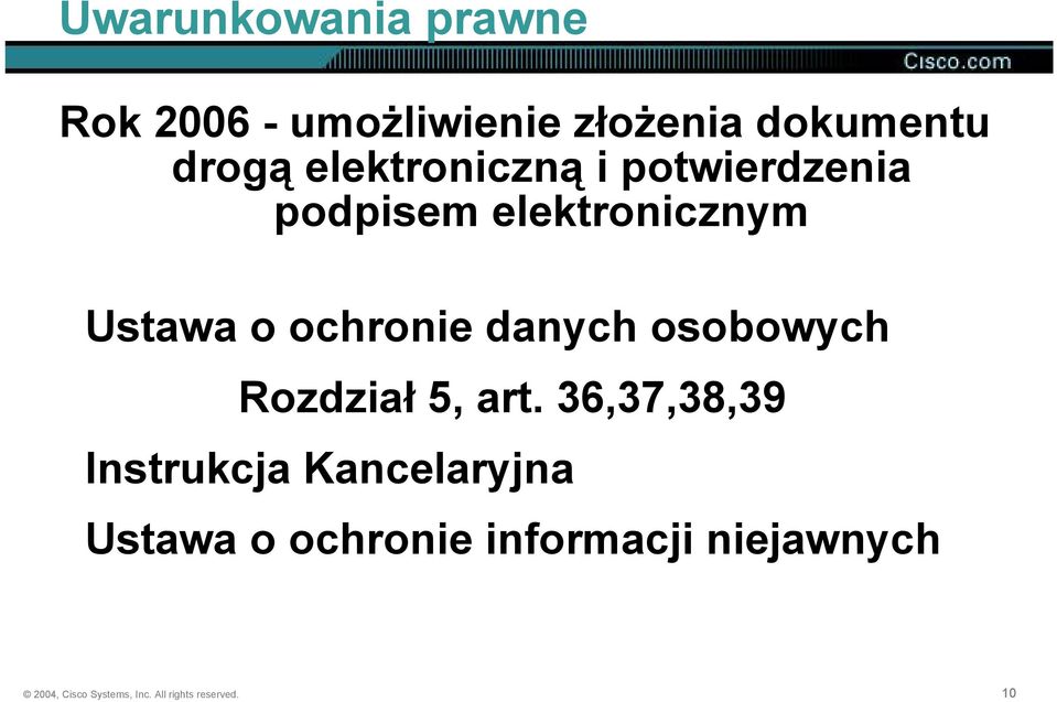 danych osobowych Rozdział 5, art.