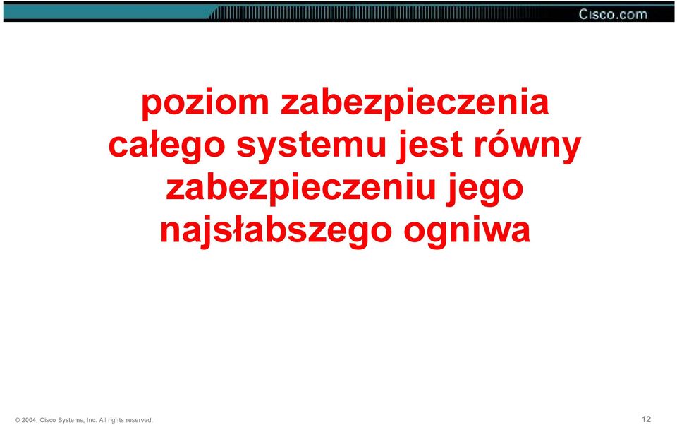 jego najsłabszego ogniwa 2004,