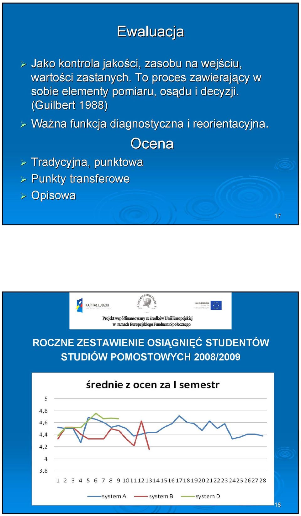 (Guilbert 1988) Ważna funkcja diagnostyczna i reorientacyjna.