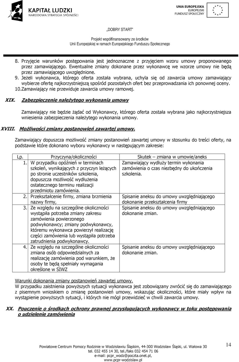 JeŜeli wykonawca, którego oferta została wybrana, uchyla się od zawarcia umowy zamawiający wybierze ofertę najkorzystniejszą spośród pozostałych ofert bez przeprowadzania ich ponownej oceny. 10.