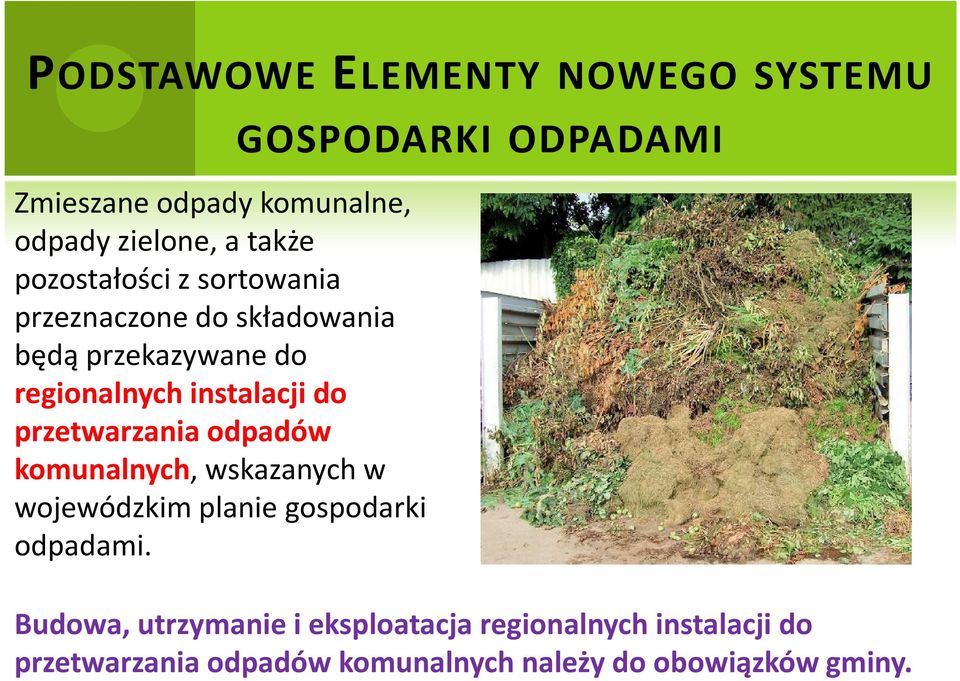 odpadów komunalnych, wskazanych w wojewódzkim planie gospodarki odpadami.