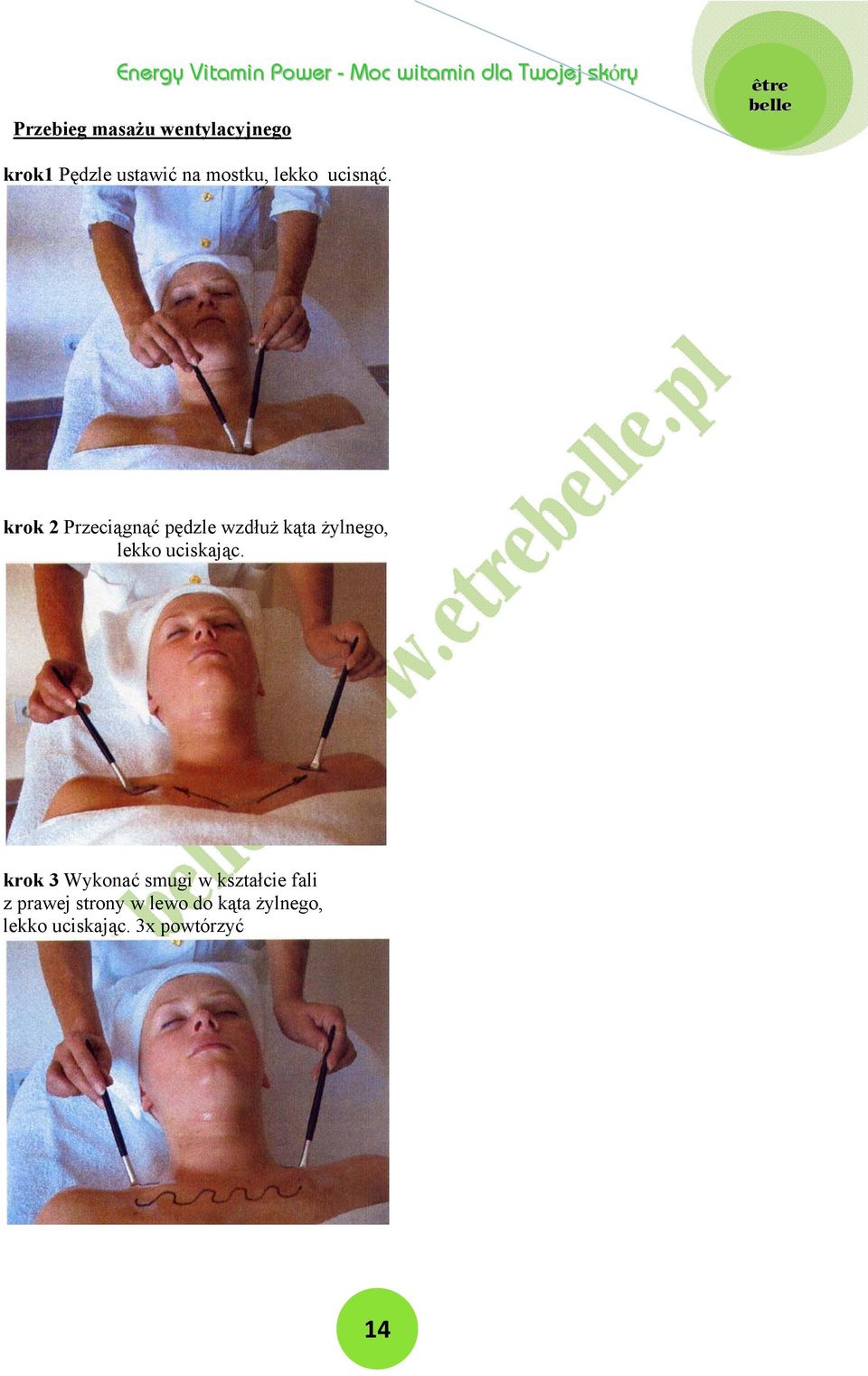 krok 2 Przeciągnąć pędzle wzdłuż kąta żylnego, lekko uciskając.