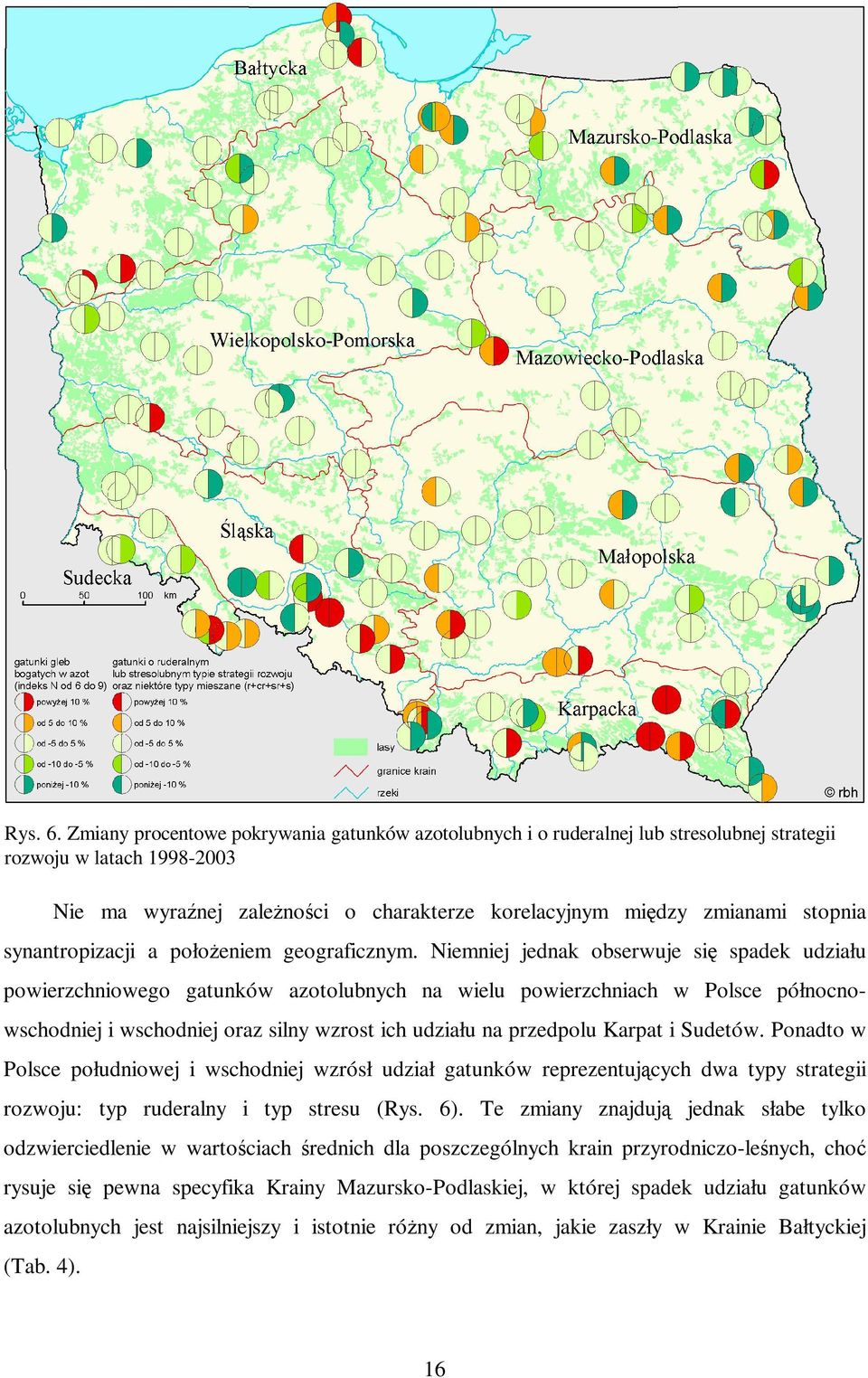 synantropizacji a położeniem geograficznym.