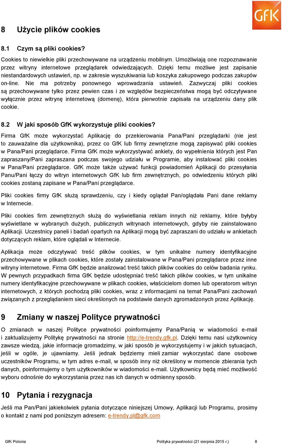 w zakresie wyszukiwania lub koszyka zakupowego podczas zakupów on-line. Nie ma potrzeby ponownego wprowadzania ustawień.