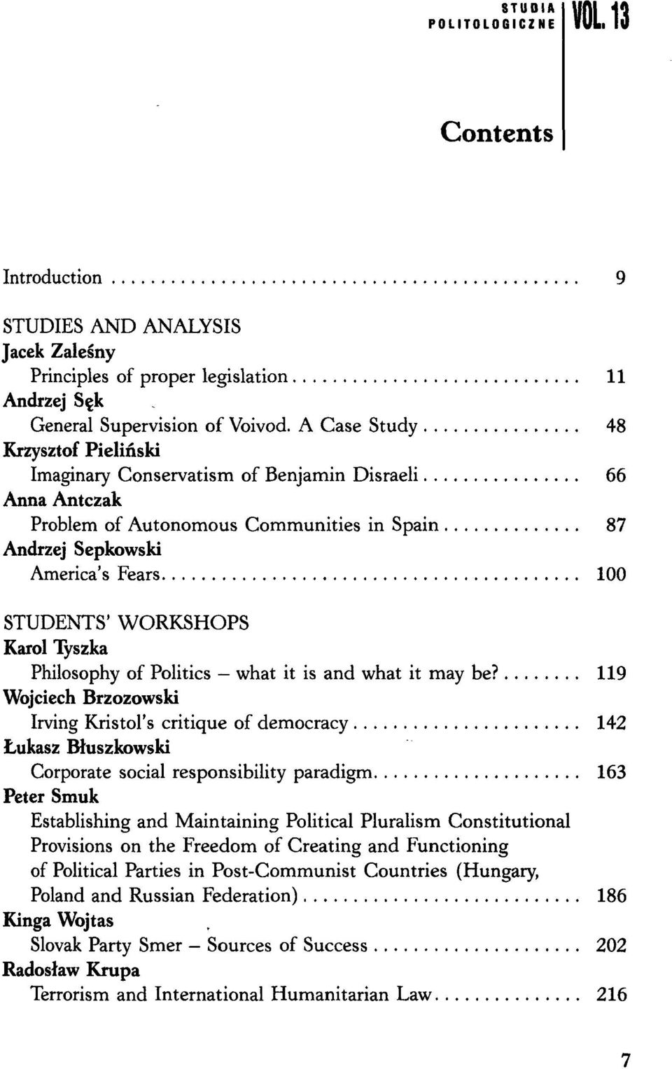 Karol Tyszka Philosophy of Politics what it is and what it may be?