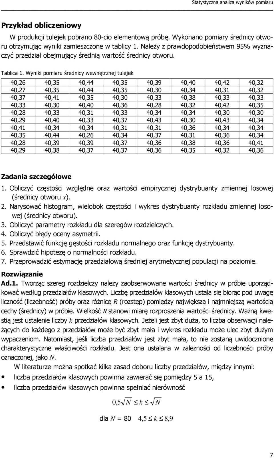 Wynk pomaru średncy wewnętrznej tulejek 40,6 40,5 40,44 40,5 40,9 40,40 40,4 40, 40,7 40,5 40,44 40,5 40,0 40,4 40,1 40, 40,7 40,41 40,5 40,0 40, 40,8 40, 40, 40, 40,0 40,40 40,6 40,8 40, 40,4 40,5