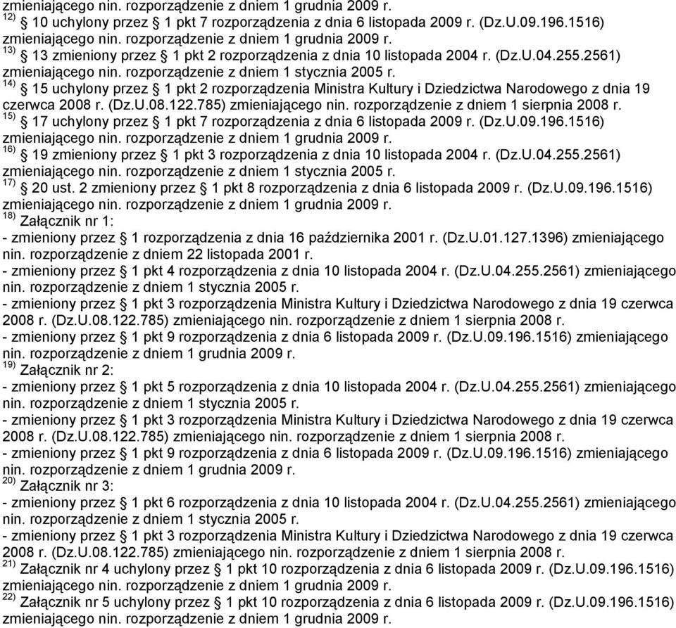 785) zmieniającego nin. rozporządzenie z dniem 1 sierpnia 2008 r. 15) 17 uchylony przez 1 pkt 7 rozporządzenia z dnia 6 listopada 2009 r. (Dz.U.09.196.