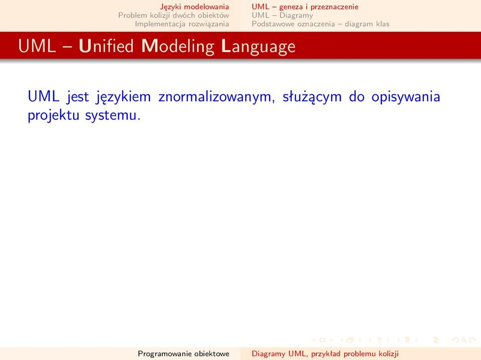 oznaczenia diagram klas UML jest językiem