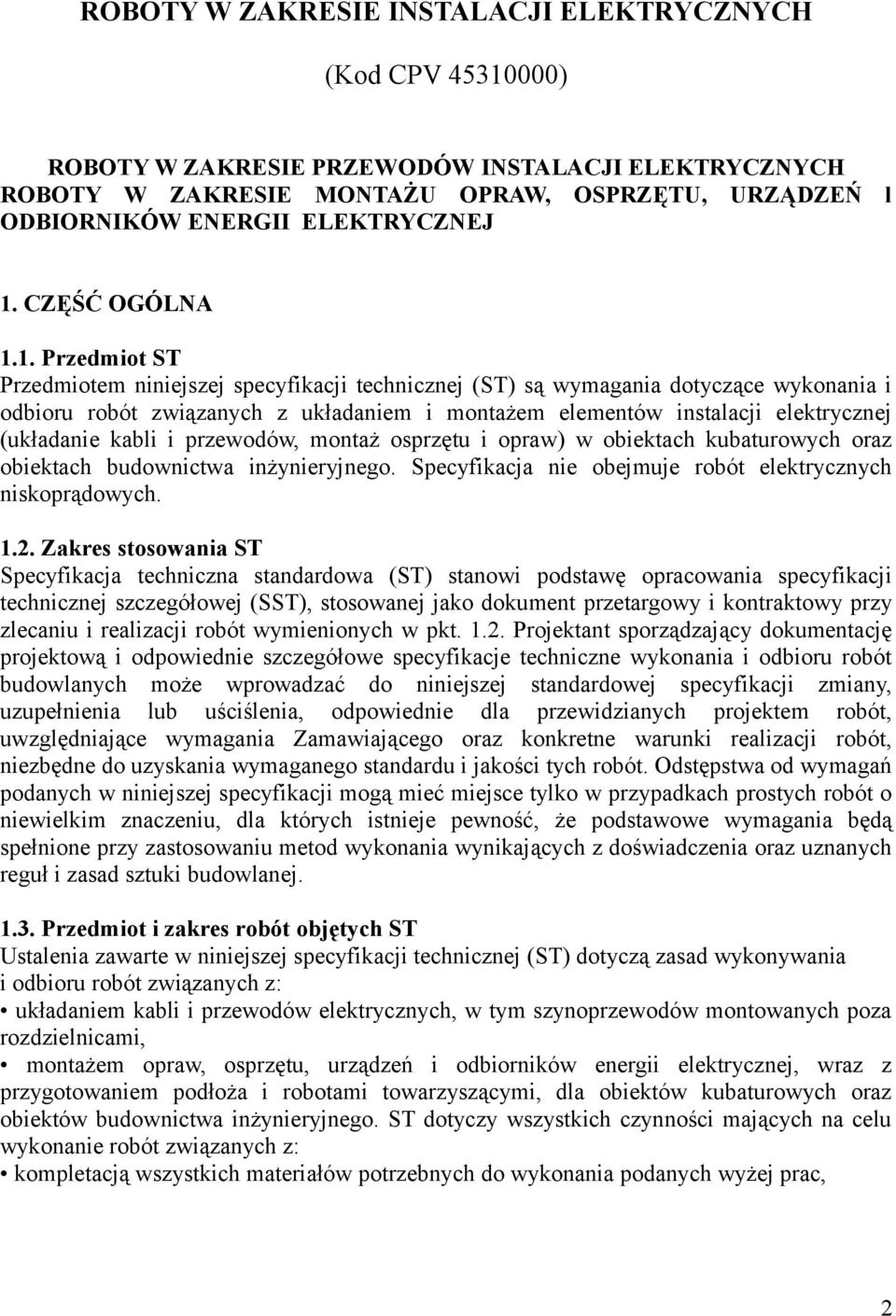 CZĘŚĆ OGÓLNA 1.