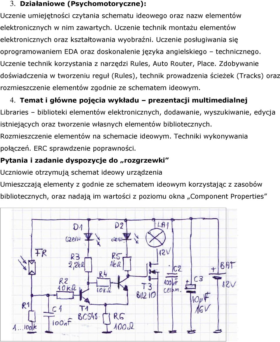Uczenie technik korzystania z narzędzi Rules, Auto Router, Place.