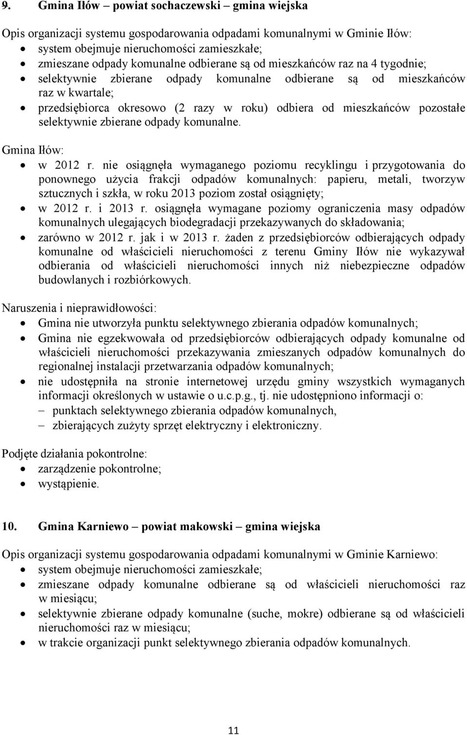 Gmina Iłów: w 2012 r.